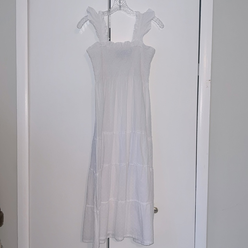 Hill House white Swiss dot nap dress XS